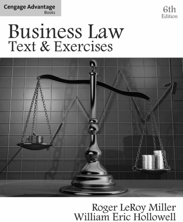 Product picture Business Law- Text and Exercises 6th - Miller, Hollowell